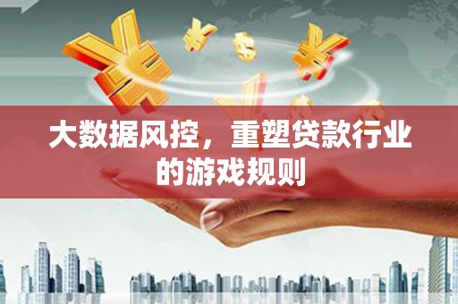沾化大数据风控，重塑贷款行业的游戏规则