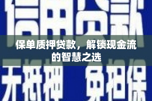 沾化保单质押贷款，解锁现金流的智慧之选